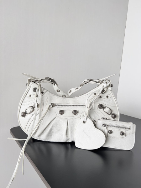 발렌시아가 르카골 호보백 스몰 화이트