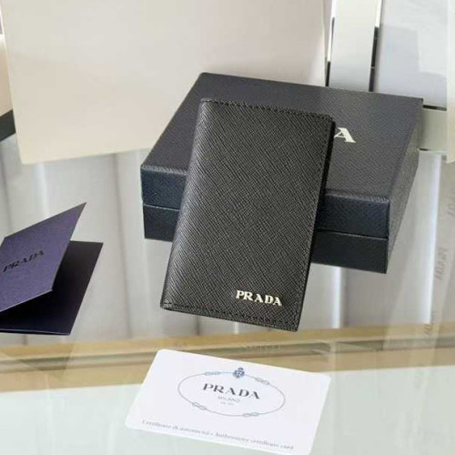 프라다 2025 로고 와펜 블랙 컬러 오거나이저 지갑