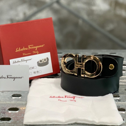 페레가모 간치니 금장버클 가죽벨트