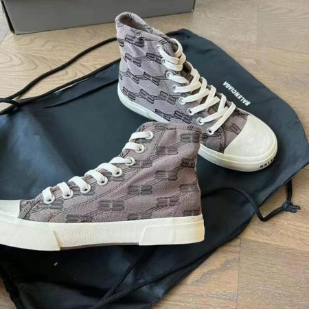 발렌시아가 2025 BB스트라이프 패턴 파리스 하이탑 스니커즈 신발