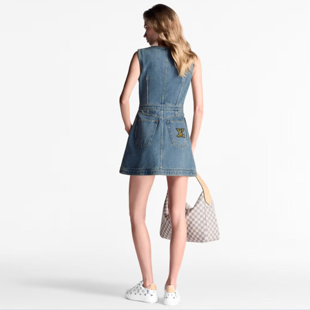 루이비통 버튼 프론트 데님 원피스(티모)