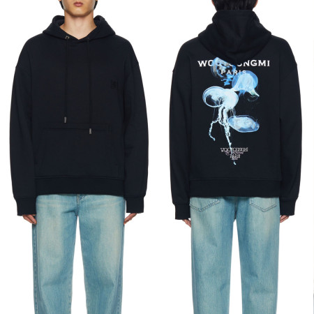 우영미 24SS 야광 젤리피쉬 백로고 후디 블랙