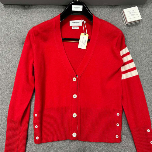 톰브라운  레드 캐시미어 4버튼 가디건