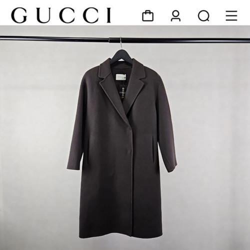 구찌 여성 롱체크 핸드메이드 코트