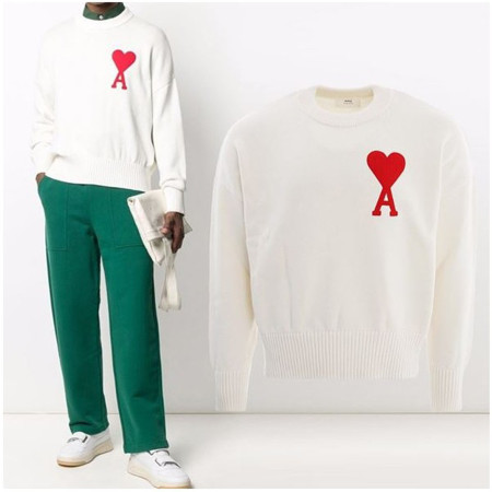 아미 21SS 인타르시아 니트 (화이트)