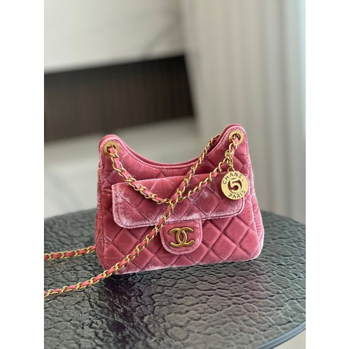 샤넬 23B 벨벳 포켓 체인 호보백 스몰